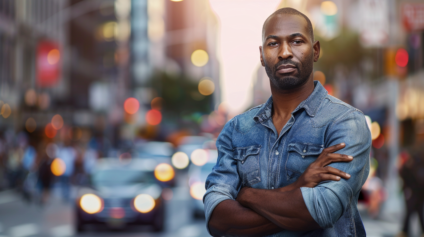 Determined man representing recovery success