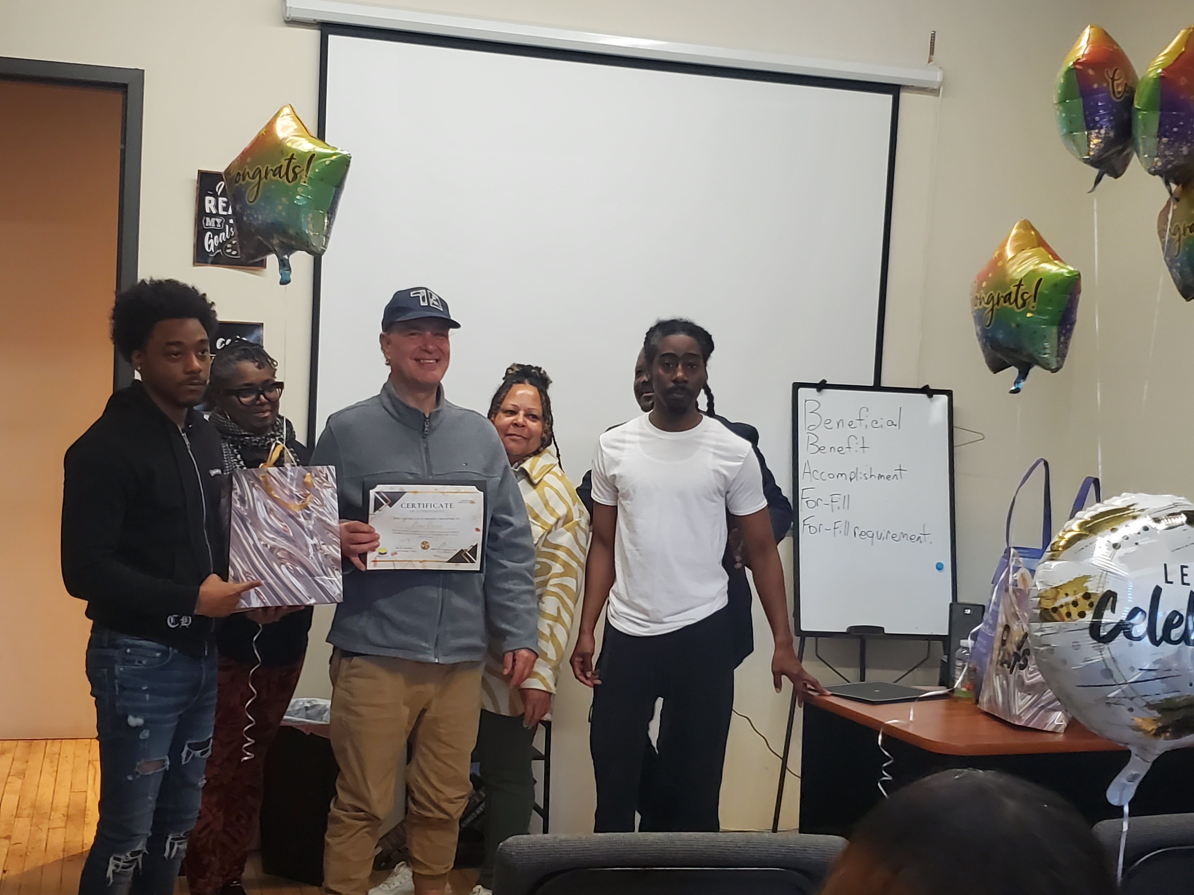 Certificate presentation moment