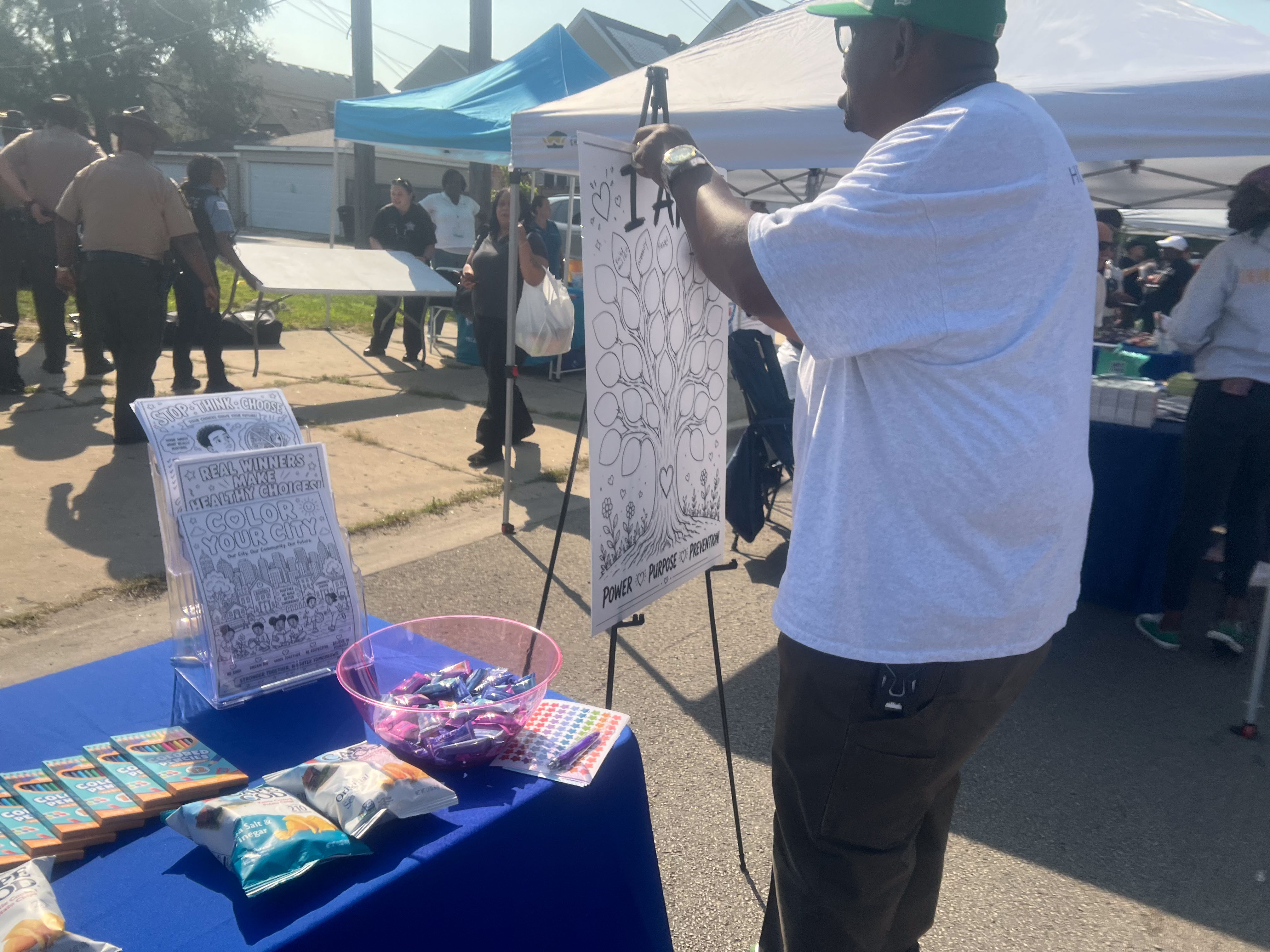 Attendee adding to the 'I AM: Power, Purpose, Prevention' community tree